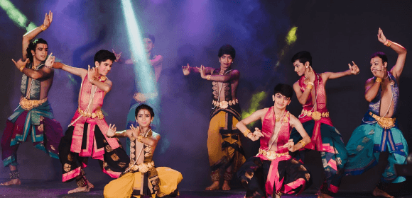 Classical dancers performing at the Naavu Nammavaru Celebrations